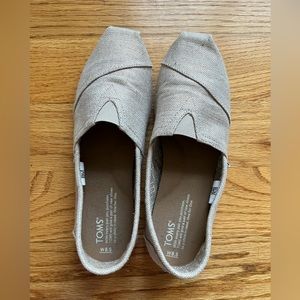 TOMS Natural Metallic Burlap Women's Classics (Women’s 8.5)